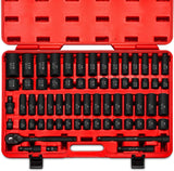 02448A 1/2" Drive Master Impact Socket Set, 65 Piece, Standard Sae (3/8"-1-1/4") & Metric (10-24 Mm) Sizes, Deep & Shallow Kit, Includes... image 2
