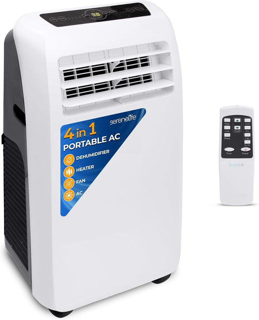 10,000 BTU Portable Air Conditioner– 4-in-1 AC Unit with cooling, Dehumidifier, Heater, & Fan– Includes Remote Control, Window Mount Kit,...