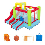 10' Inflatable Bounce House Park with Basketball and Slide. 126 image 3