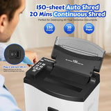 150 Sheet Auto-feed Micro Cut Paper Shredder for Home Office Use, P-5 Super High Security (5/64 X 19/32 Inches), Large 6-Gallon Bin, 20-Min... image 2