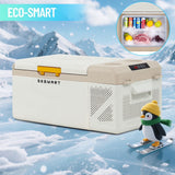 16.8QT Mini Fridge, Electric Cooler with 2 Plugs for Bedroom, Dorm RV Use, Portable Car Refrigerator for Camping, 60W, 24V/110V,...