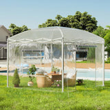 19.2×9.7×8.5 Feet Outdoor Upgraded Retractable Greenhouse with Adjustable Reinforced Frame, Portable Walk-through Greenhouse, Equipped with 2... image 2