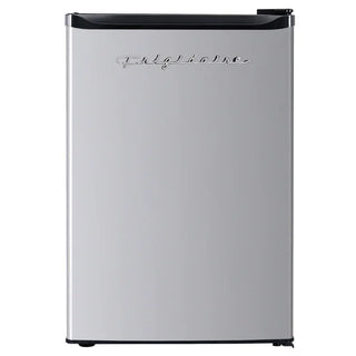 19 In. 2.5 Cu Ft. Stainless Steel Look Compact Refrigerator with Reversible Door for Home Use