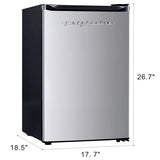 19 In. 2.5 Cu Ft. Stainless Steel Look Compact Refrigerator with Reversible Door for Home Use image 3