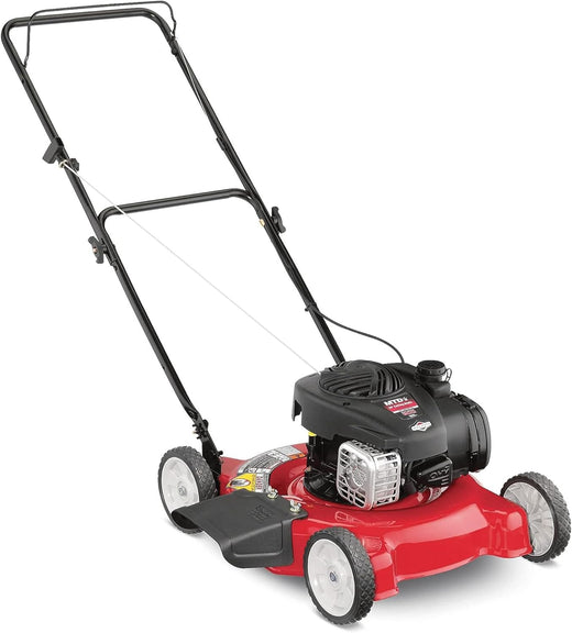 20-inch Steel Cutting Deck, Side-discharge Gasoline-powered Push Lawn Mower, with Engine Oil, Available in Red and Black, Suitable for...