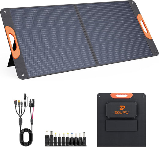 200 Watt Portable Solar Panel for Power Station,rv Essentials,200w 20V Foldable Solar Charger with Solar Cable,23.5% High Efficiency Ip67...