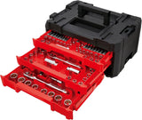 262-Piece Mechanic Tool Set, Master Socket Set with 3-Drawer Tool Box, Sae/metric Set for Home Projects image 2