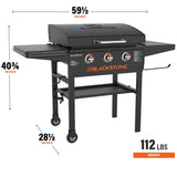 3-Burner 28" XL Griddle with Hood in Black image 4