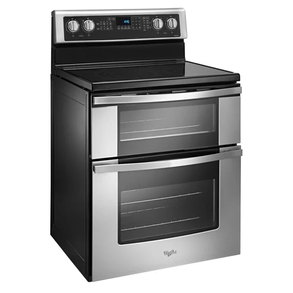 30 in 6.7 Cu Ft. Stainless Steel Electric Double Oven Range with True European Convection for Home Use