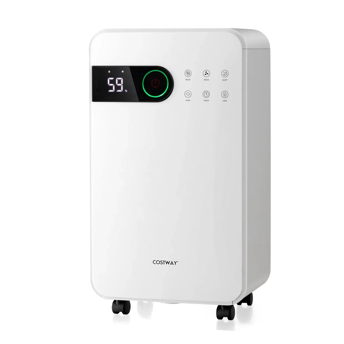 32 Pints Dehumidifier with Sleep Mode and 24H Timer for Home Basement-white