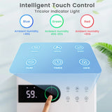 32 Pints Dehumidifier with Sleep Mode and 24H Timer for Home Basement-white image 3