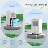 32 Pints Dehumidifier with Sleep Mode and 24H Timer for Home Basement-white image 7