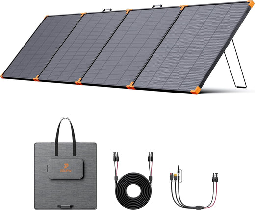 350-watt Portable Solar Panel, Suitable for Power Stations, Hurricane Emergency Supplies, 43-volt Foldable Solar Charger (25% Efficient, Ip68...