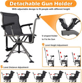 360° Rotatable Hunting Seat, Equipped with 4 Extendable Aluminum Legs, Adjustable Gunstock, Portable Hunting Shelter Chair, Equipped with... image 2