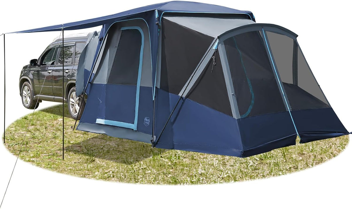5-9 Person Suv Tent with Screen Porch and Awning for Family Camping, Weather Resistant and Portable Van or Car Tent, Includes Rainfly and...