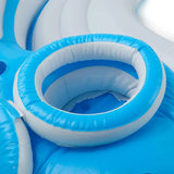 56299EP 145 X 125 X 20 Inch Splash N Chill Inflatable Lake and Pool Relaxation Island Lounger Seat for Up to 7 Adults, Blue and White image 3