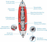 68309EP Excursion Pro K2 Inflatable Kayak Set: Includes Deluxe 86in Kayak Paddles and High-output Pump – Supertough Pvc – Adjustable Bucket... image 4