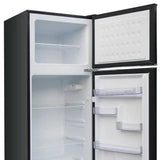 7.5 Cu Ft Black Retro Top Mount Refrigerator with Classic Chrome Handle for Home Use image 4