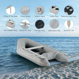 7.5ft Inflatable Dinghy Boat, 2 Person 660lb Transom Sport Tender Boat with Pump Aluminum Oars Floor, Heavy Duty Inflatable Raft Kayak for Adults image 4