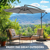 9.8FT Offset Patio Umbrella Hanging Cantilever Umbrella Outdoor Sun Shade with Easy Tilt Adjustment, 8 Ribs, Uv Protection for Backyard,... image 2