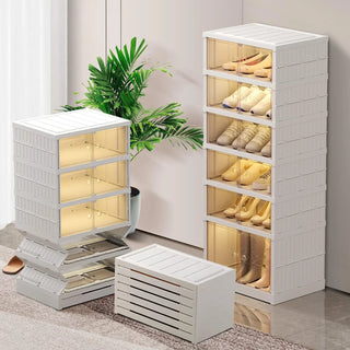 9-Tier Large Stackable Plastic Shoe Rack