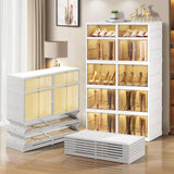 9-Tier Large Stackable Plastic Shoe Rack image 2