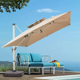 A 10-foot by 10-foot Square Cantilevered Sunshade, Equipped with A Cross Base and Canopy, Is Included - A Large Heavy-duty Outdoor Sunshade,... image 4