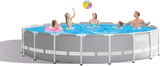 Above Ground Swimming Pool w/ Pump, Cover, & Ladder, 18' X 48", Prism Frame, Gray - Outdoor Round Family Pool w/ Filter, 42-Inch Deep Water image 4