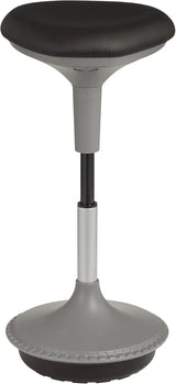 Adjustable-height Office Desk and Active Learning Stools for Classrooms, Foam-filled Backless Rocking Stools with Rocking Function, in Gray Color image 2