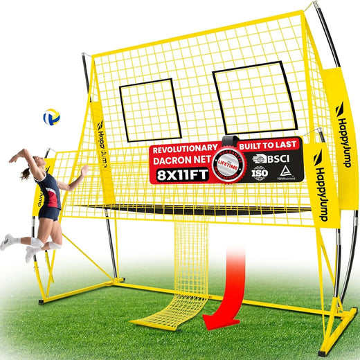 Adjustable Volleyball Training Net Equipment System (8x11 Feet), Suitable for Adult Outdoor or Indoor Volleyball Practice, Equipped with...