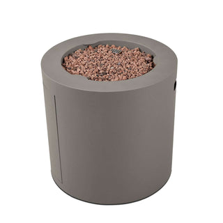 Aegean Steel Propane Fire Pit Hidden Tank in Mist Gray, 24-in