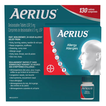 Aerius Allergy Relief, 130 Tablets for Home Office