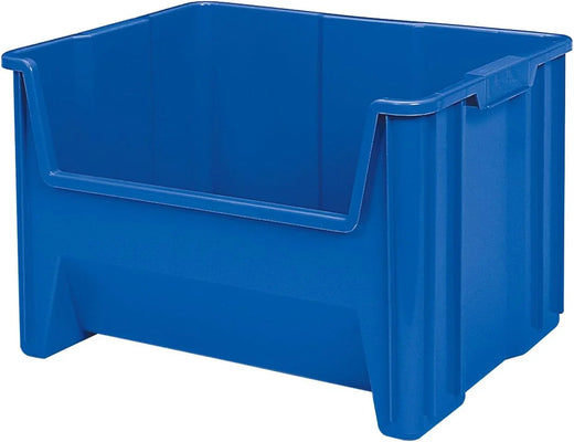 Akro-mils 13017 Stack-n-store Heavy Duty Stackable Open Front Plastic Storage Container Bin, (15-inch X 20-Inch X 12-1/2-Inch), Gray, (3 Pack)