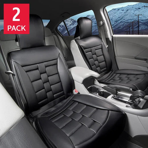Alpena Black Padded Universal Fit Luxury Seat Cover, 2 Pack for Garage and Travel