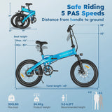 Alpha Joy Electric Bike for Adults 20 In, Rated 500W E-bike 48V 13AH Ul2849 image 6