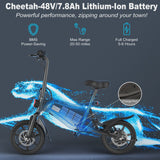 Ancheer Peak 500W Electric Bike for Adults, Foldable Electric Bikes with 48V 374Wh Battery, 14 in Electric Bicycle for Men Women, LCD Digital... image 2