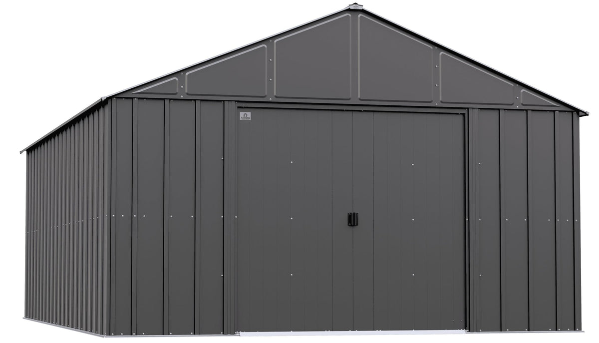 Arrow Classic 12x17-ft Charcoal Corrosion-Resistant Metal Shed