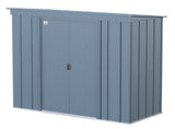Arrow Classic Galvanized Steel Storage Shed, Blue Grey, 8-ft x 4-ft