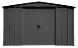 Arrow Classic Galvanized Steel Storage Shed, Charcoal, 10-ft x 12-ft image 3