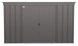 Arrow Classic Galvanized Steel Storage Shed, Charcoal, 10-ft x 4-ft image 3