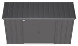 Arrow Classic Galvanized Steel Storage Shed, Charcoal, 10-ft x 4-ft image 5