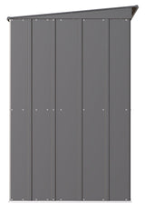 Arrow Classic Galvanized Steel Storage Shed, Charcoal, 10-ft x 4-ft image 6