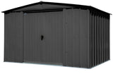 Arrow Classic Galvanized Steel Storage Shed, Charcoal, 10-ft x 8-ft image 3