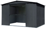 Arrow Classic Galvanized Steel Storage Shed, Charcoal, 10-ft x 8-ft image 7
