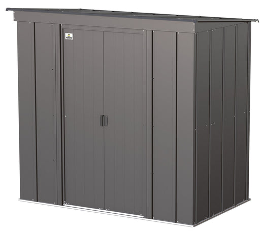 Arrow Classic Galvanized Steel Storage Shed, Charcoal, 6-ft x 4-ft