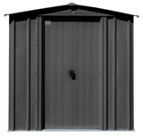 Arrow Classic Galvanized Steel Storage Shed, Charcoal, 6-ft x 7-ft image 4