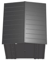 Arrow Classic Galvanized Steel Storage Shed, Charcoal, 6-ft x 7-ft image 5