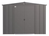 Arrow Classic Galvanized Steel Storage Shed, Charcoal, 8-ft x 8-ft image 3