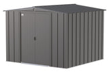 Arrow Classic Galvanized Steel Storage Shed, Charcoal, 8-ft x 8-ft image 4