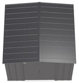 Arrow Classic Galvanized Steel Storage Shed, Charcoal, 8-ft x 8-ft image 5